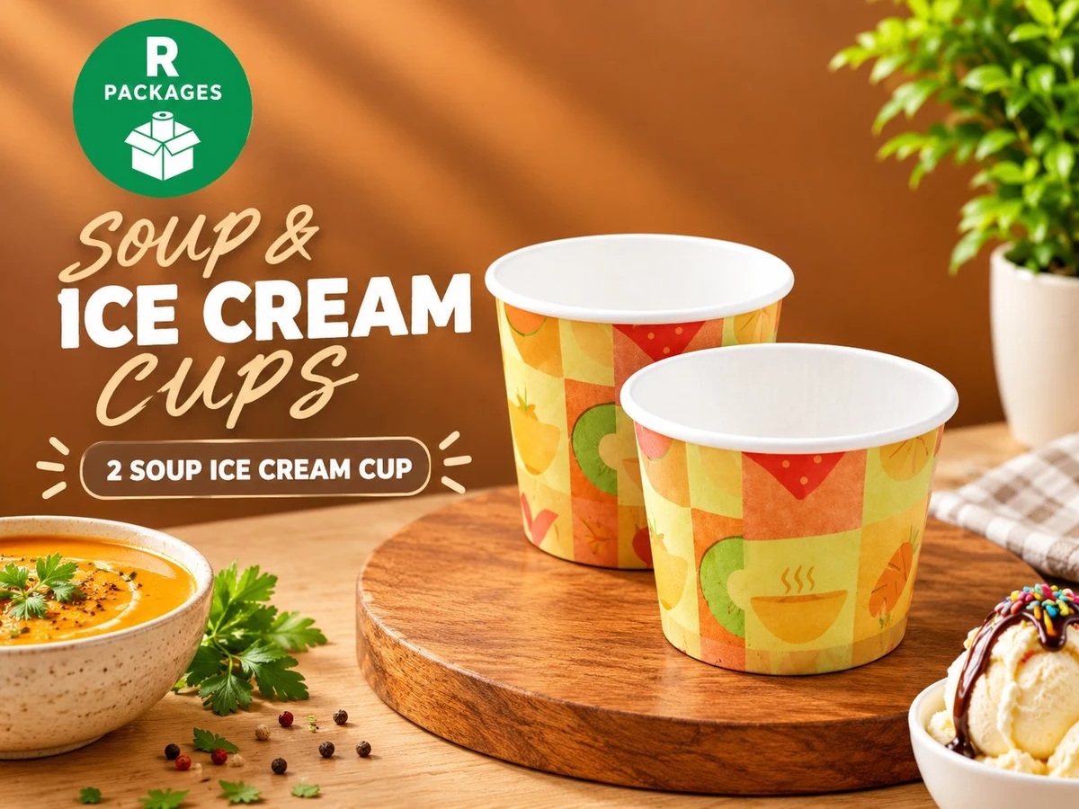 White Ice Cream Cup (2 Scoop) available from Rehbar Packages in Lahore